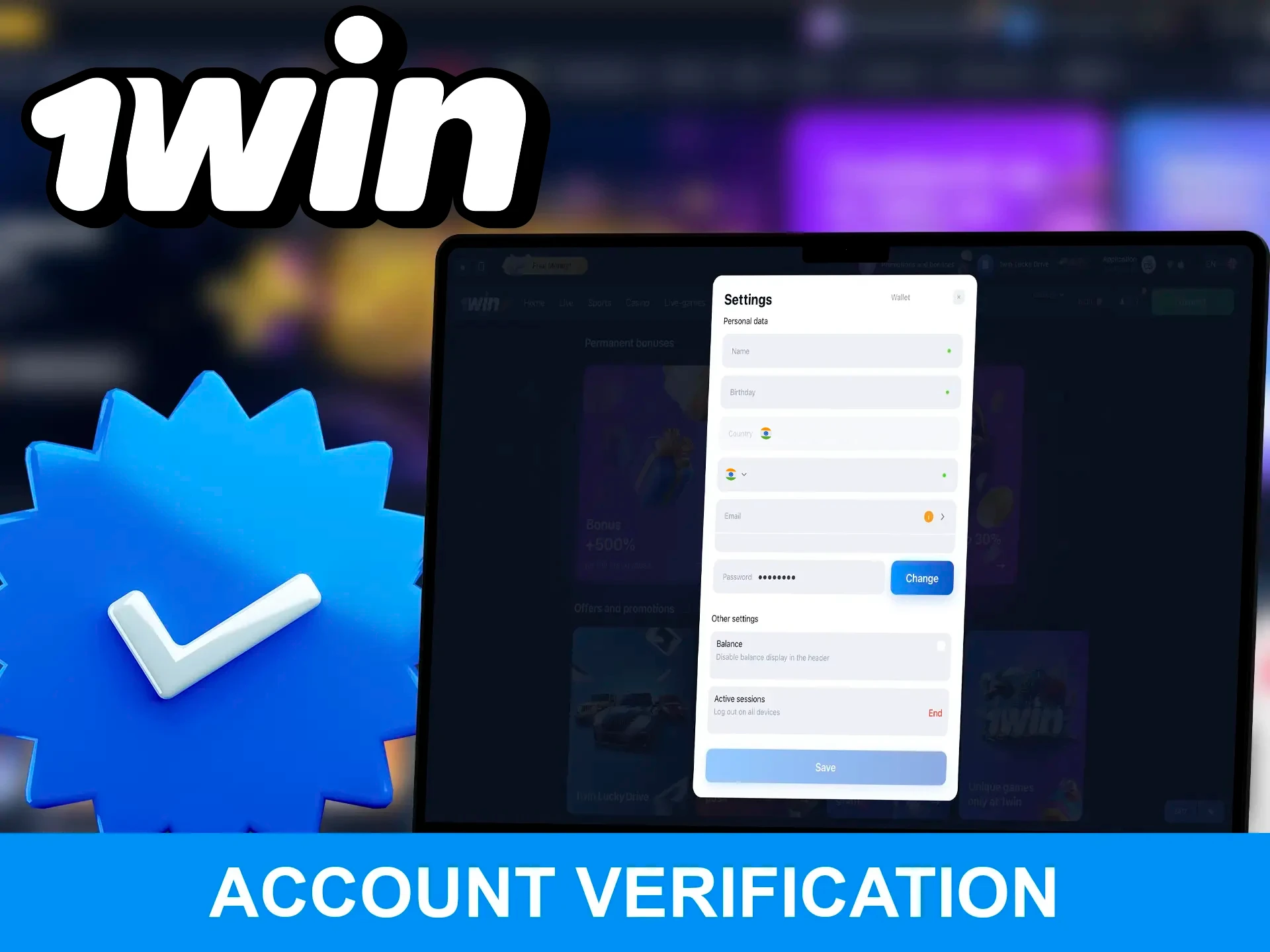 You can start betting after simple verification of your 1Win account.